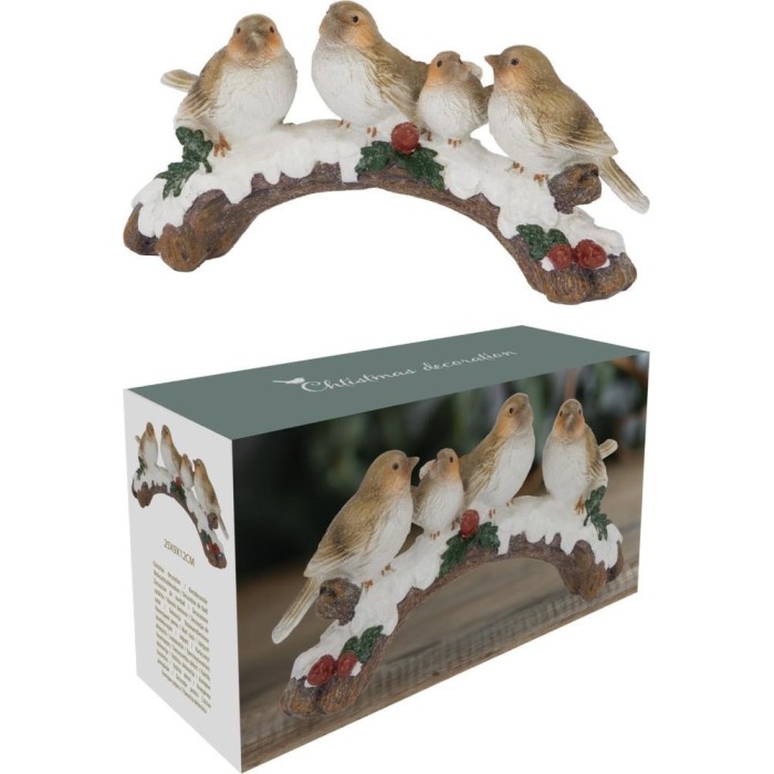 DECO UCCELLINI RESINA 25X13CM